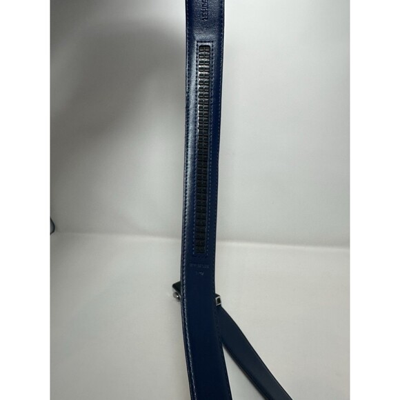 Mission Belt Mens Leather Ratchet Size 36-40 Navy Blue - Picture 8 of 8